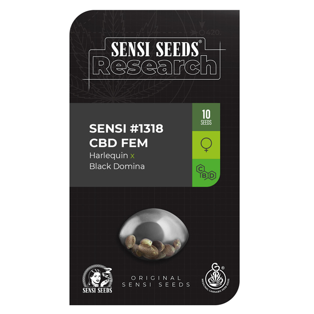 Buy Sensi Seeds Research #1318 (Harlequin CBD x Black Domina) FEM